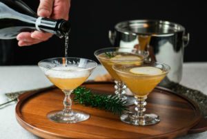Sparkling Pear Rosemary Cocktail